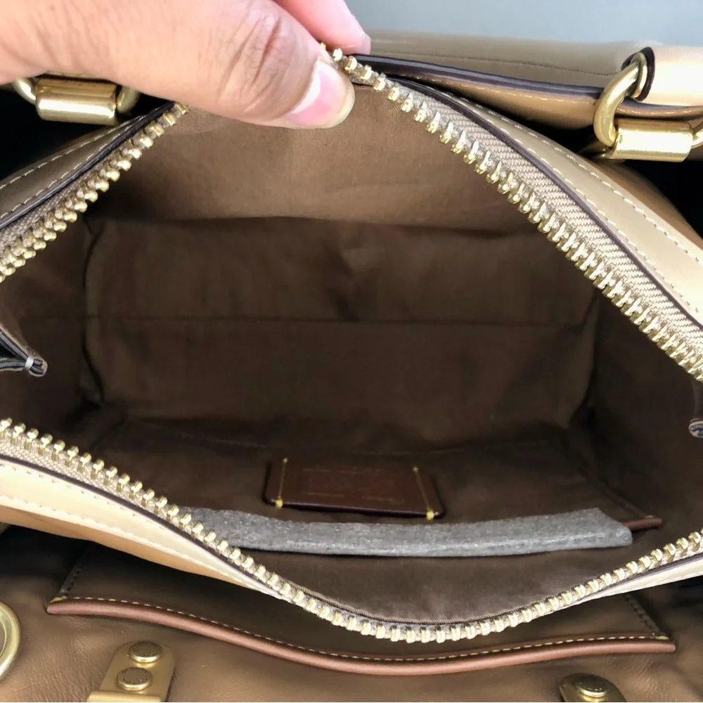 Disney X Coach Rogue 25 In Signature Canvas With Patches Sand Taupe - Picture 8 of 12